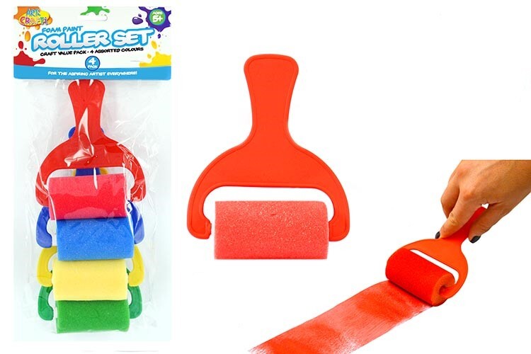 Sponge Roller 7cm PK4 Cols.